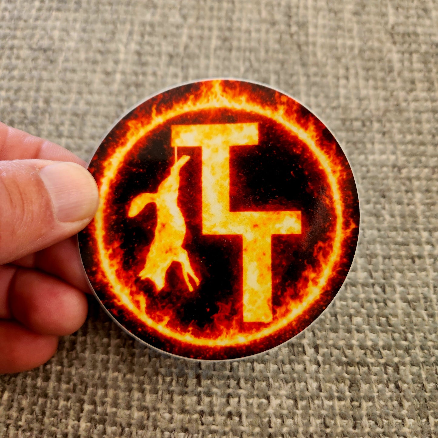 TT Flame Circle Sticker