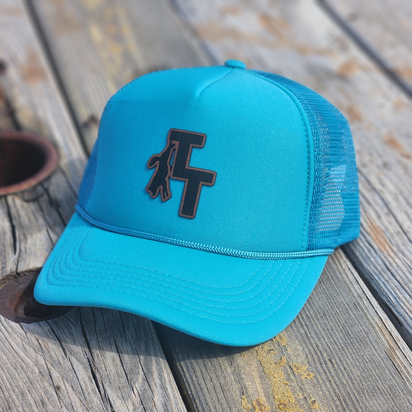 TT Hat - Women's Ponytail Trucker - Turquoise