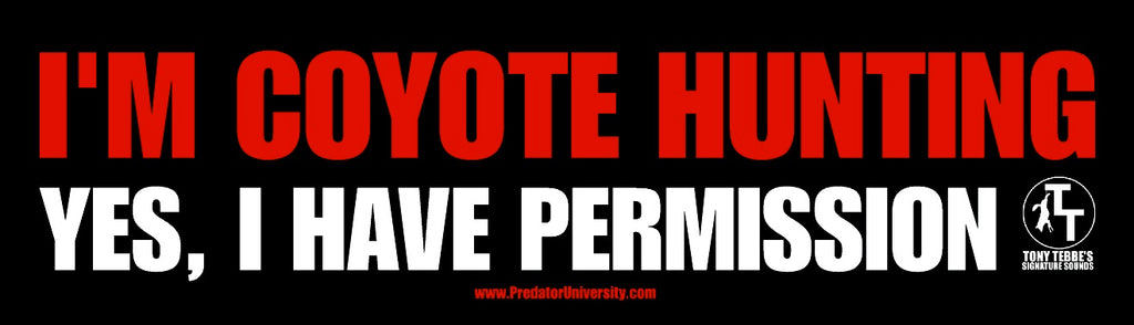 Coyote Hunting - Bumper Sticker or Magnet – Predator University