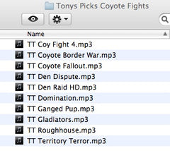 Tony's Top Picks - Vocals - Coyote Fights